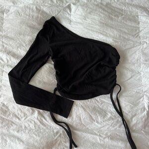 One Shoulder Long Sleeve Top
